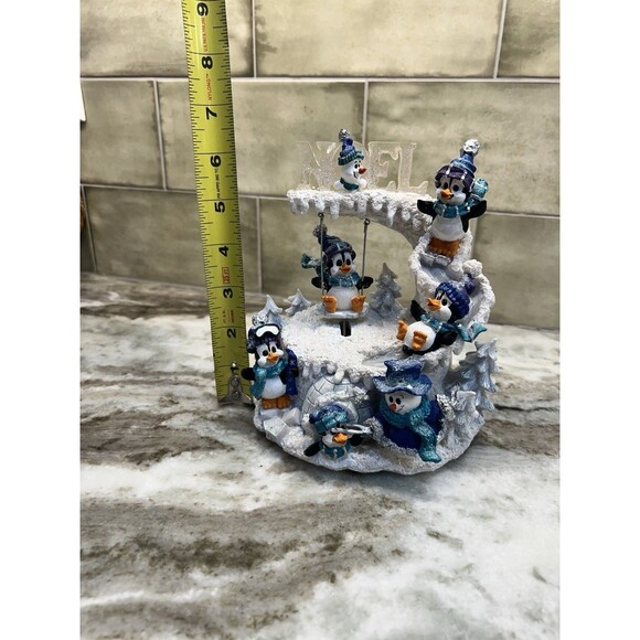 The San Francisco MUSIC BOX COMPANY Penguins Swing Slide Musical Wind-Up RARE - Picture 11 of 12